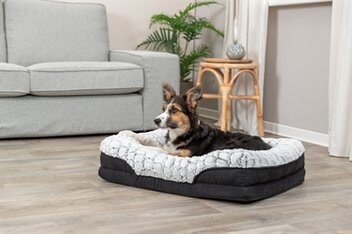 TRIXIE VITAL HONDENMAND LINO HOEKIG ZWART / GRIJS 70 X 55 CM