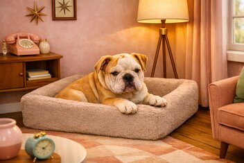 BIA BED FLEECE HOES HONDENMAND TAUPE 60X50X12,5 CM
