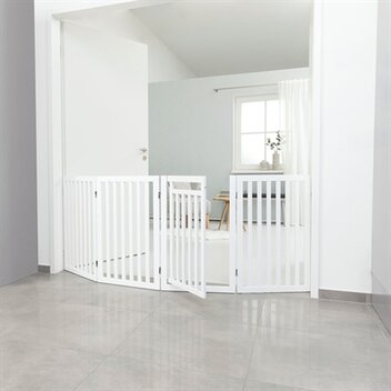 TRIXIE HONDENHEK MET DEUR WIT 60-160 x 81 cm