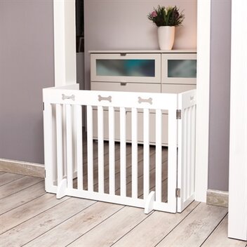 TRIXIE HONDENHEK AFSLUITHEK WIT 3 PANELEN 82-124X61 cm