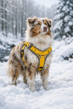 TRIXIE HONDENTUIG PREMIUM TREKKING CURRY GEEL / GRAFIET GRIJS 62-74 X 2,5 CM