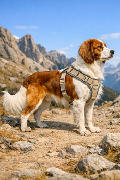 TRIXIE HONDENTUIG PREMIUM TREKKING ZAND TAUPE / GRAFIET GRIJS 36-44 X 1,5 CM