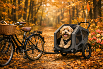 TRIXIE FIETSKAR TOT 45 KG GRIJS / SALIE 80X98X103 CM