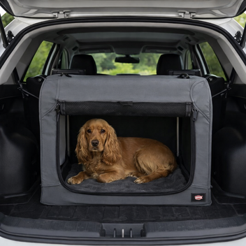 TRIXIE SOFT KENNEL EASY REISBENCH GRIJS 71 X 51 X 49 CM