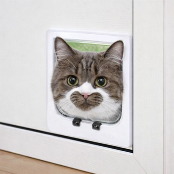 TRIXIE 4-WEG KATTENLUIK ELEKTROMAGNETISCH WIT 21 X 24 CM