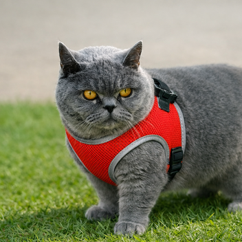 TRIXIE SOFTTUIG KAT MET RIEM ROEST 24-42X120 CM