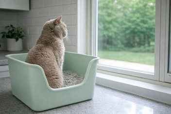 TRIXIE KATTENBAK PAVO HOGE RAND GROEN 44X55X32 CM
