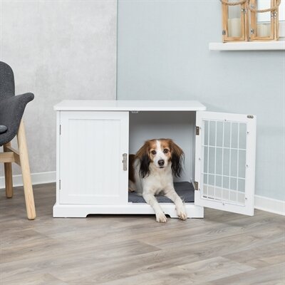 TRIXIE BENCH HOME KENNEL HOND / KAT WIT 73X53X53 CM