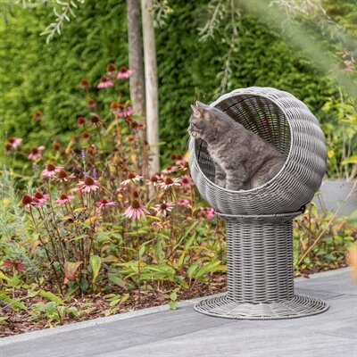 TRIXIE KATTENMAND AMALIA ROND POLYRATTAN GRIJS 4242X70 CM