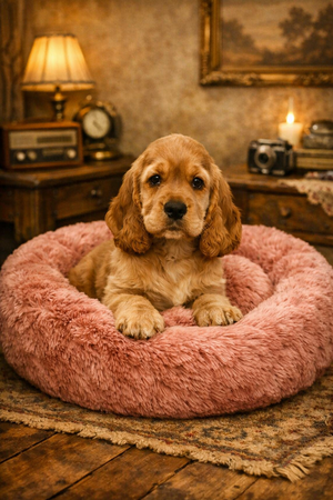 SAZZZ HONDENMAND FLUFFY OUDROZE 65X65X15 CM