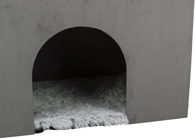 TRIXIE HONDENMAND HUIS HARVEY MET TRAP GRIJS / WIT 154X60X60 CM