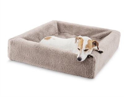 BIA BED FLEECE HOES HONDENMAND TAUPE 100X80X15 CM