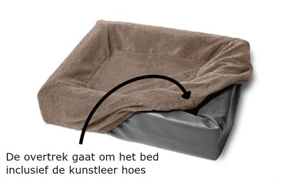 BIA BED FLEECE HOES HONDENMAND TAUPE 70X60X15 CM