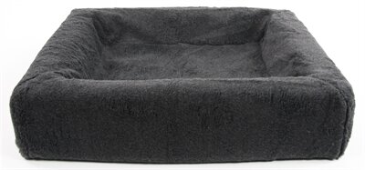 BIA BED FLEECE HOES HONDENMAND GRIJS 120X100X15 CM