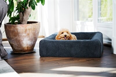 BIA BED FLEECE HOES HONDENMAND GRIJS 70X60X15 CM