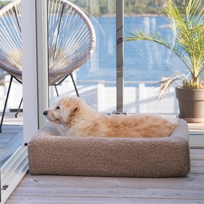 BIA BED PREMIUM HOES TEDDY BEIGE 120X100X15 CM