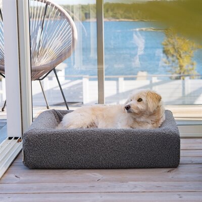 BIA BED PREMIUM HOES TEDDY GRIJS 100X80X15 CM