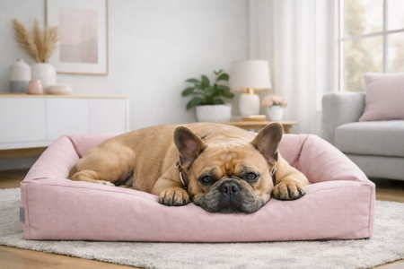 BIA BED SKANOR HOES HONDENMAND ROZE 100X80X15 CM