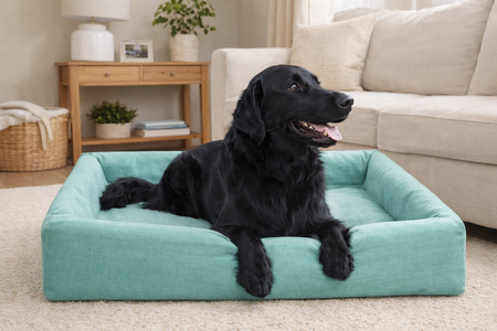 BIA BED SKANOR HOES HONDENMAND BLAUW 120X100X15 CM