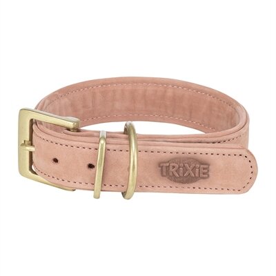 TRIXIE HALSBAND HOND PURE LEER ROZE  XS 25-31X2,5 CM