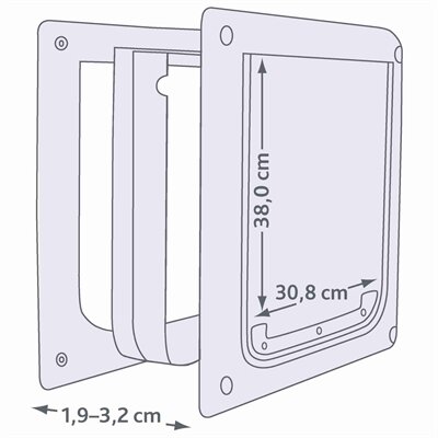 TRIXIE 2-WEG HONDENLUIK WIT  M-XL 39 x 45 cm