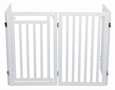TRIXIE HONDENHEK MET DEUR WIT 60-160 x 81 cm