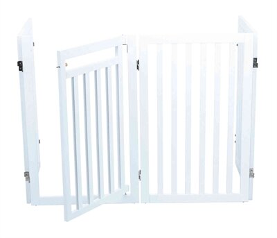 TRIXIE HONDENHEK MET DEUR WIT 60-160 x 81 cm