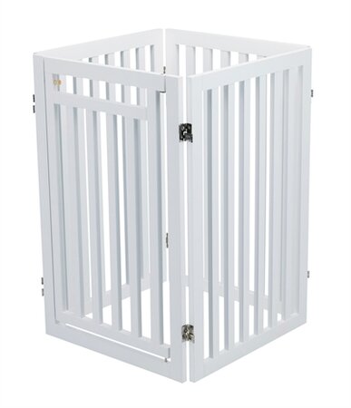 TRIXIE HONDENHEK MET DEUR WIT 60-160 x 81 cm