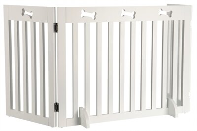 TRIXIE HONDENHEK AFSLUITHEK WIT 3 PANELEN 82-124X61 cm