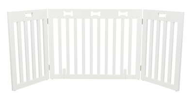 TRIXIE HONDENHEK AFSLUITHEK WIT 3 PANELEN 82-124X61 cm