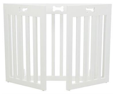 TRIXIE HONDENHEK AFSLUITHEK WIT 3 PANELEN 82-124X61 cm