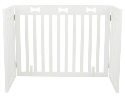 TRIXIE HONDENHEK AFSLUITHEK WIT 3 PANELEN 82-124X61 cm