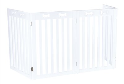 TRIXIE HONDENHEK AFSLUITHEK WIT 4 PANELEN  60-160 x 75 cm