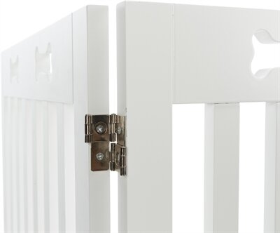 TRIXIE HONDENHEK AFSLUITHEK WIT 4 PANELEN  60-160 x 75 cm