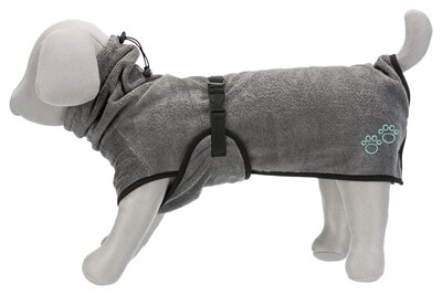 TRIXIE BADJAS HOND BADSTOF GRIJS MAAT XL 75CM