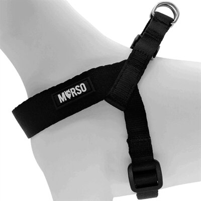 MORSO MINI HONDENTUIG VERSTELBAAR GERECYCLED ZWART  29-38X2,5 cm