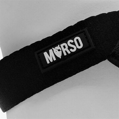MORSO MINI HONDENTUIG VERSTELBAAR GERECYCLED ZWART  24-32X1,5 CM