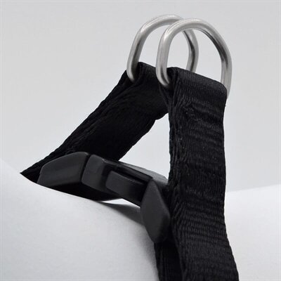 MORSO MINI HONDENTUIG VERSTELBAAR GERECYCLED ZWART  24-32X1,5 CM