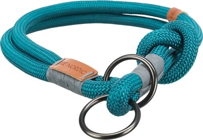 TRIXIE HALSBAND HOND BE NORDIC HALFSLIP PETROL / LICHTGRIJS 55 x 1,3 cm