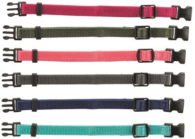 TRIXIE PUPPY HALSBANDSET FUCHSIA/GRAFIET/INDIGO/BOSGROEN/KORAAL / Oceaan blauw 17-25 cm 6 st