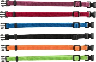 TRIXIE PUPPY HALSBAND SET ZWART/ROOD/BLAUW/APPEL/PAPAYA/ORCHIDEE
