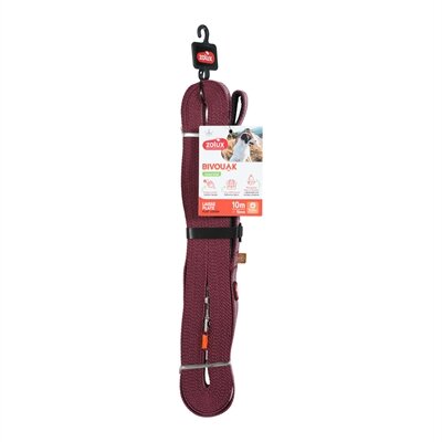 ZOLUX BVK SLEEPLIJN PLAT ROOD 10 m x 1,5 CM