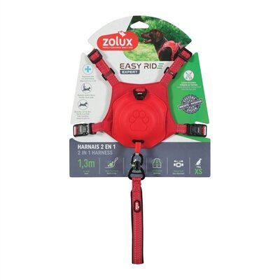 ZOLUX EASYRIDE HONDENTUIG  XS 33-43 cm 3-9 KG  ROOD