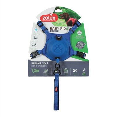 ZOLUX EASYRIDE HONDENTUIG XS 33-43 cm 3-9 KG BLAUW