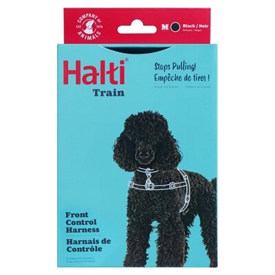 HALTI HARNESS FRONT CONTROL ZWART  M/58 &ndash; 86 cm