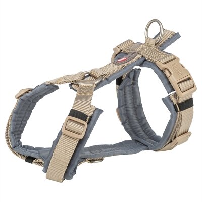 TRIXIE HONDENTUIG PREMIUM TREKKING ZAND TAUPE / GRAFIET GRIJS 53-64 X2 CM