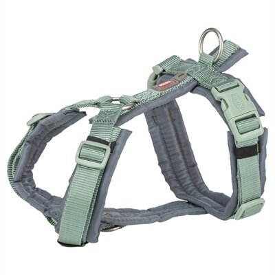TRIXIE HONDENTUIG PREMIUM TREKKING SALIE GROEN / GRAFIET GRIJS 62-74 X 2,5 CM