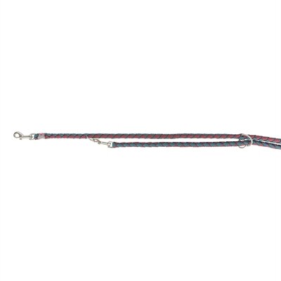 TRIXIE HONDENRIEM CAVO VERSTELBAAR SANGRIA / PETROL 200 X 1,8 CM