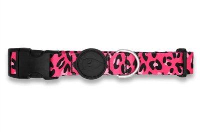 MORSO HALSBAND HOND GERECYCLED BUBBLE LEO ROZE 37-58X2,5 CM