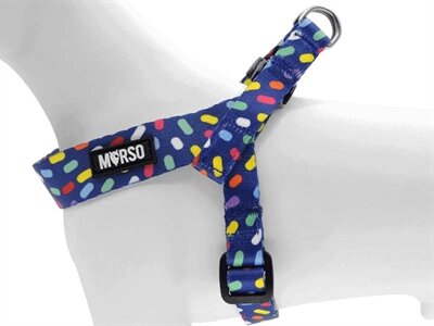 MORSO MINI HONDENTUIG VERSTELBAAR GERECYCLED COLOR INVADERS PAARS24-32X1,5 CM